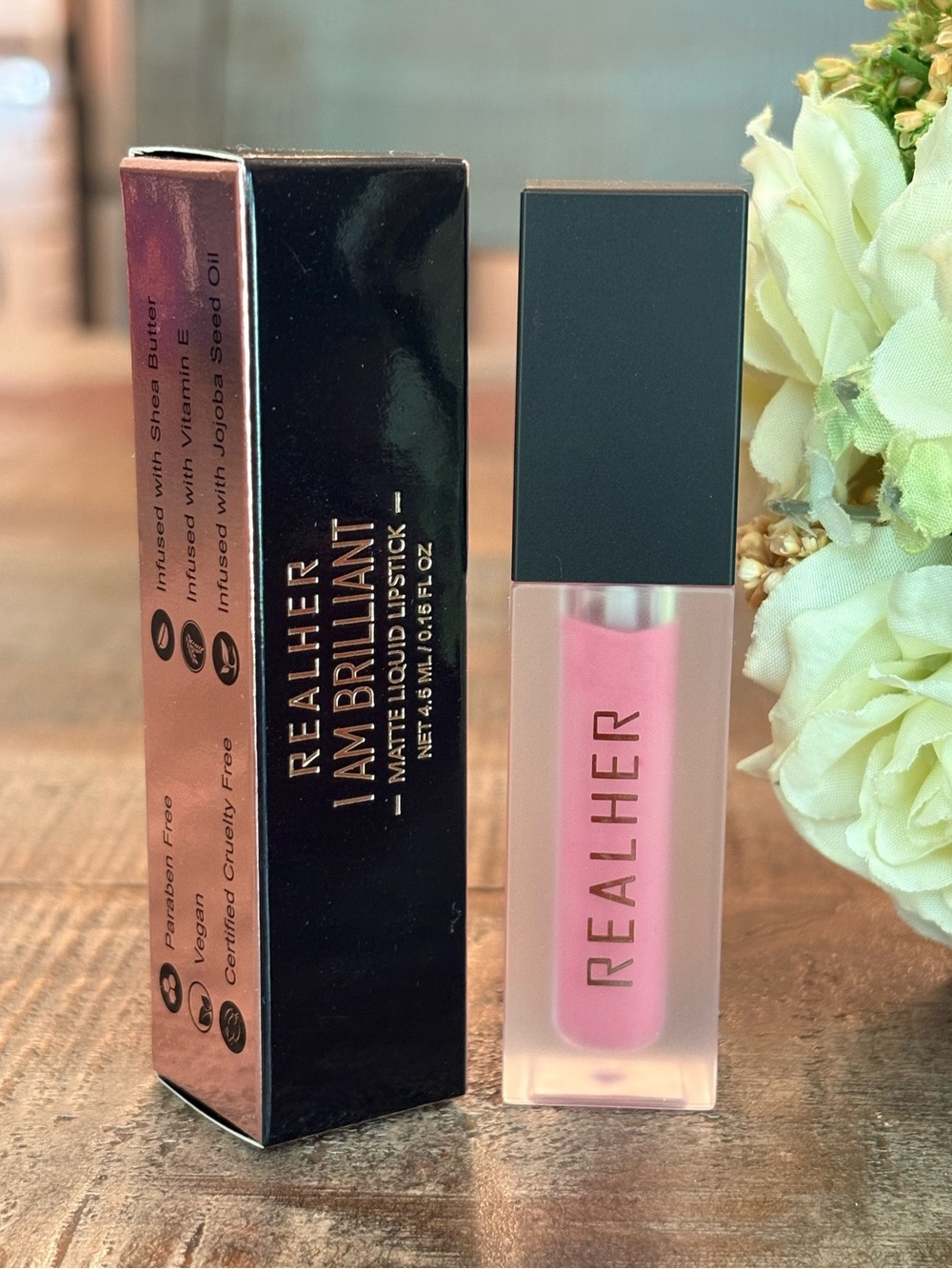 New REALHER Matte LIQUID LIPSTICK in I AM BRILLIANT {Pink Mauve}